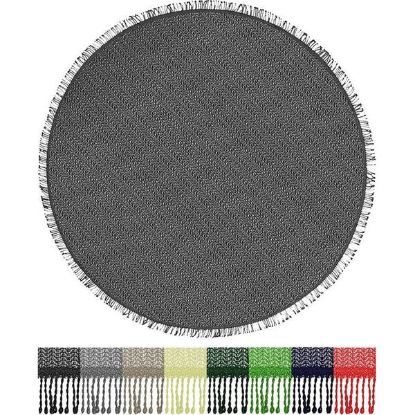 tafelkleed voor tuin, balkon en camping, weerbestendig en antislip, rechthoekig: 110 x 140 cm, 130 x 160 cm. Rond: 140 cm., rond 140 cm, grijs