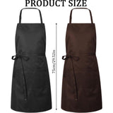 2 stuks kookschort, keukenschort, verstelbaar model, waterdicht, grillschort, heren en dames, keuken, restaurant, café, keukenschort, zwart