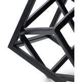 Kubus geometrisch ijzeren standbeeld - minimalistische sculptuur voor slaapkamer, salon, boekenkast en woondecoratie.