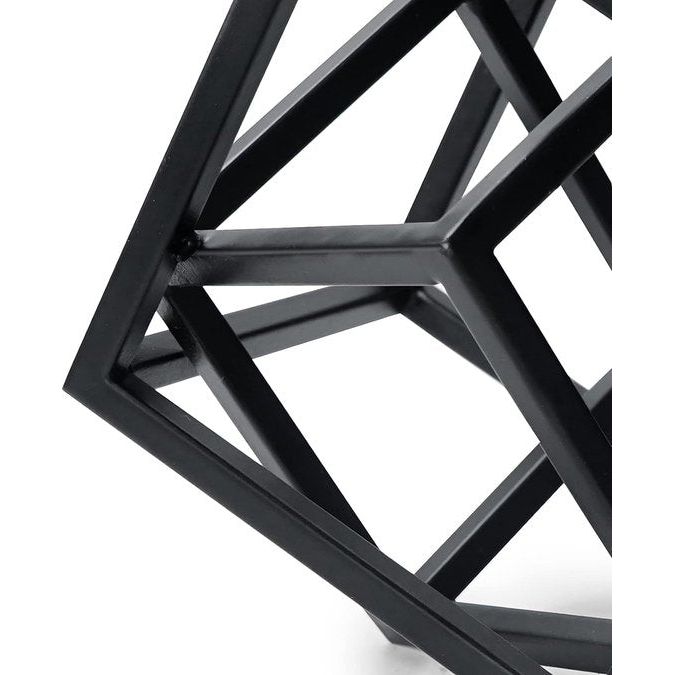 Kubus geometrisch ijzeren standbeeld - minimalistische sculptuur voor slaapkamer, salon, boekenkast en woondecoratie.
