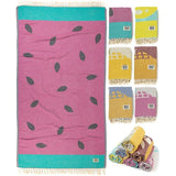 XXL strandhanddoek, groot, katoen Oeko-Tex®, 180 x 90 cm, handdoek, saunahanddoek, badhanddoek, hamamdoek, kleurrijk, zacht, licht, voorgewassen, dames, heren, strand, sauna, watermeloen-rood, 180 x 90 cm