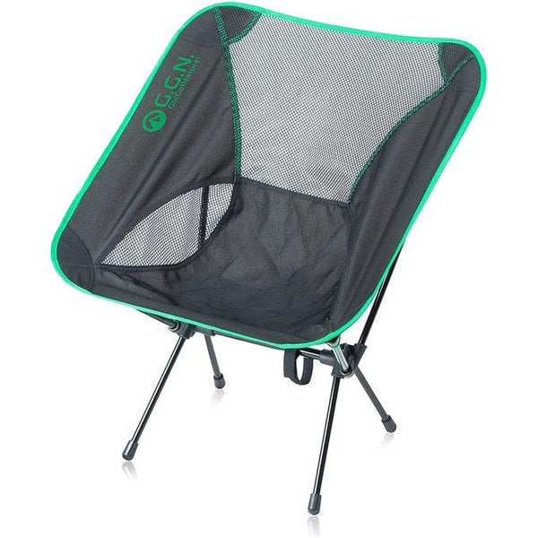 Klapbare campingstoel, 56 x 61 x 63 cm, zwart/groen