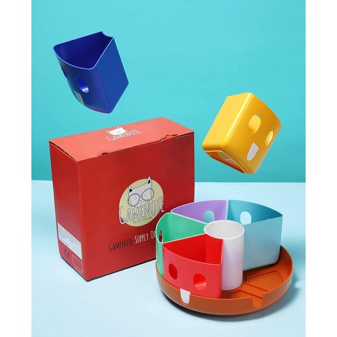 Roterende pennenhouder Bureau-organizer - Kindercontainer voor opruimen en opbergen, roterende plank voor kantoorbenodigdheden, schoolbenodigdheden, ambachten