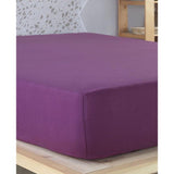 Premium Jersey hoeslaken 200x200cm lavendel - hoeslaken 100% katoen, bedlaken 200x200 tot 35 cm matrashoogte lavendel