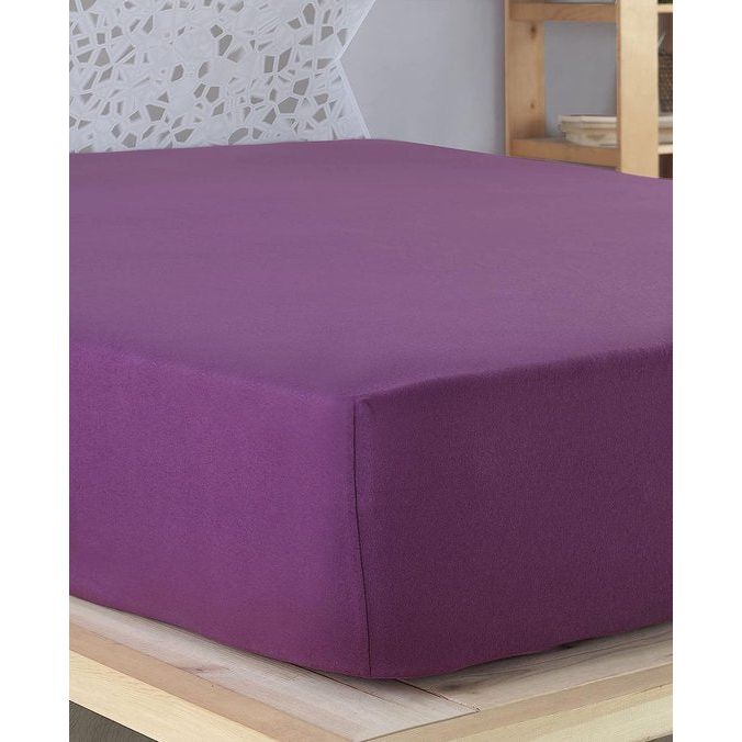 Premium Jersey hoeslaken 200x200cm lavendel - hoeslaken 100% katoen, bedlaken 200x200 tot 35 cm matrashoogte lavendel