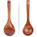 Wooden Soup Ladle, Natural Wood Soup Spoon, Porridge Spoon, 27 cm Length