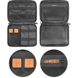 dubbellaagse kabelorganizer, tas, organizer, tas, kabelorganizer, reisagadgets, harde schijf-tas voor accessoires, mobiele telefoon, oplaadkabel, powerbanks, kabels, kaarten, mobiele telefoons enz, donkergrijs, Koffer