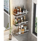 1 stuk, badkamerrek, aluminium douchemand, badkamerorganizer, accessoires, matte afwerking, douchemanden en doucheplanken