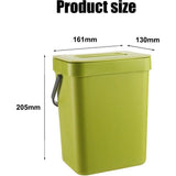 - Kitchen trash can, kitchen bio waste bin, small, 3 liter waste bin with lid, kitchen diaper bin odor-proof countertop, kitchen compost bin hanger for kitchen, home, office.