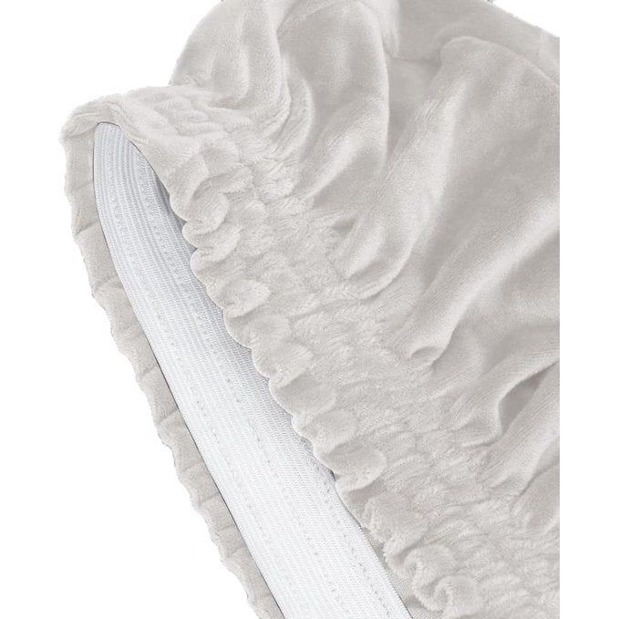 Fluwelen pluche bureaustoelbekleding met armleuning, effen, stretch overtrek voor bureaustoel, elastische stoelhoezen, spandex, kantoor, computer, stoelhoezen, afneembaar, voor bureaustoel, stoelbekleding, wit, L