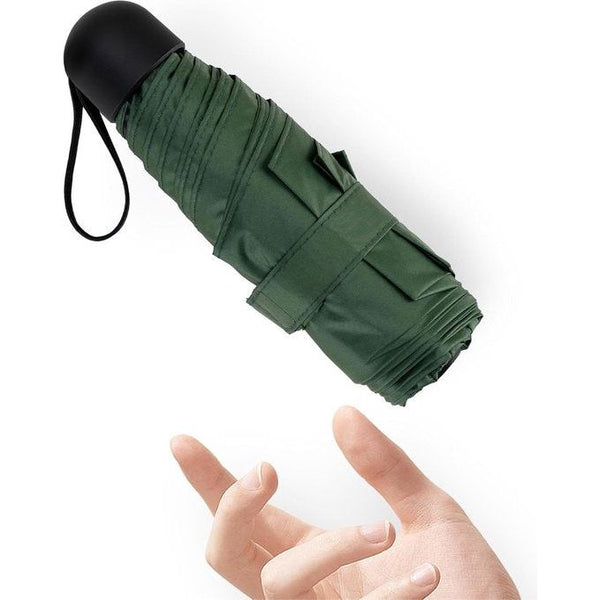 Mini kleine paraplu-zakparaplu met 6 ribben, 260T stof en aluminium paraplubak, paraplu compact opvouwbaar lichtgewicht outdoor UV-bescherming paraplu's