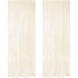 Set van 2 gordijnen transparant met lint 140x225cm