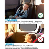 Autozonwering voor kinderen, universele zonneklep, autonet, zonwering voor de auto met gecertificeerde UV-voor zijruiten, meshmateriaal, beschermt passagiers, baby's, kinderen en huisdieren