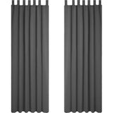 Verduisteringsgordijnen met lussen, ondoorzichtig, set van 2 Blackout curtains with loops, opaque, set of 2