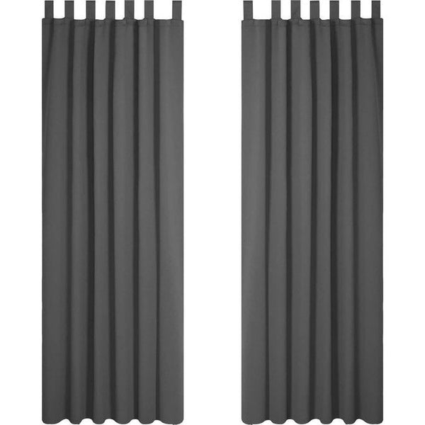 Verduisteringsgordijnen met lussen, ondoorzichtig, set van 2 Blackout curtains with loops, opaque, set of 2