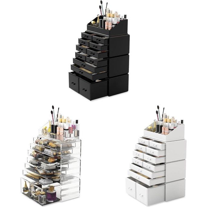 Make-up Organizer/Cosmetische Opbergdoos/Make-up Opbergdoos in 4 Lagen, is geschikt voor slaapkamers en badkamers