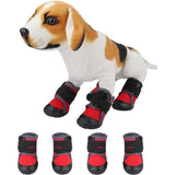 Hondenschoenen Pootbescherming Hondenlaarzen antislip hondenschoenen Waterdichte hondenschoenen Buitensportschoenen voor middelgrote en grote honden voor de jacht (#45-rood)