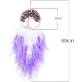 Levensboom dromenvanger, dromenvanger, grote handgemaakte veren mobiele muur opknoping decor voor slaapkamer slaapzaal decoraties home decor