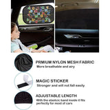 Autozonwering voor kinderen, universele zonneklep, autonet, zonwering voor de auto met gecertificeerde UV-voor zijruiten, meshmateriaal, beschermt passagiers, baby's, kinderen en huisdieren