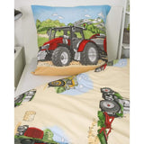 Collection Beddengoedset, tractor-omkeerbaar motief, kussensloop 80 x 80 cm, dekbedovertrek 135 x 200 cm met knoopsluiting, katoen/flanel