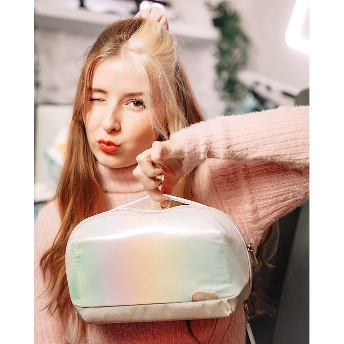 Elektronica Case, spatwaterdichte accessoiretas, gadget organizer tas, USB-kabelorganizer, reisvriendelijk, AB03007, wit, Accessoiretas