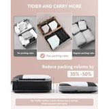 Compressie koffer-organizer, verpakkingskubus, bagage, opslag, tassen, kledingtassen, verpakkingskubus, paktassen (zwart, 4 stuks)