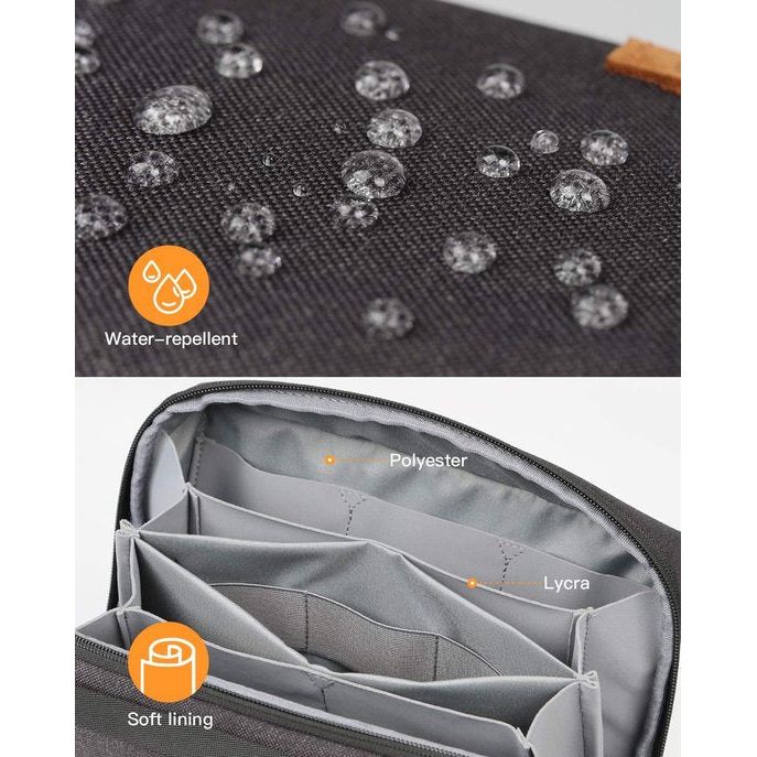 Laptop Tas, Accessoires, spatwaterdicht, reistas, electronic organizers, accessoiretas voor opladers, harde schijven, USB-kabel, SD-kaart, powerbank, muis, hoofdtelefoon, kaarten