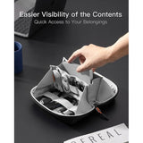 Elektronica Case, spatwaterdichte accessoiretas, gadget organizer tas, USB-kabelorganizer, reisvriendelijk, AB03007-S zwart