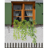 Kunstplanten hangend, 3 stuks kunstmatige hangplanten, bossige herfstplanten, klimop kunstplanten, eucalyptus decoratie, mandala wijnstok voor binnenbalkon en buitentuindecoratie, 55-80 cm