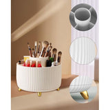 Cosmetica-make-up-organizer, 360 graden draaibare kwastenorganizer, cosmeticarek, cosmetica-organizer voor de kamer, decoratie, kaptafel, slaapkamer, badkamer.