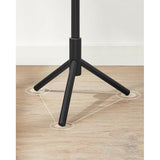 Houten boomvormige kapstok met 8 haken en 3 verstelbare hoogtes, geschikt voor kleding, hoeden, tassen. Ideaal voor gebruik in de ingang, woonkamer, slaapkamer, kantoor. Kleur: zwart.