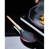 Matte regenboog lepelhouder, roestvrij stalen lepelhouder voor kookplaat, keukengerei, houder voor pollepel, tang, spatel, fornuis lepelhouder, pannendekselhouder, vaatwasmachinebestendig (1 stuks 24 cm)