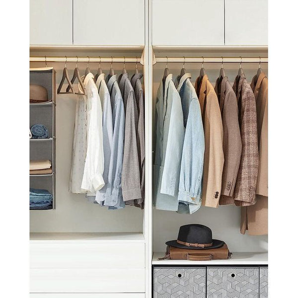 Kleerhangers van hout, set van 20 massief hout, inkepingen op de schouders, antislip broekbrug, 360 graden draaibare haak, voor pakken, overhemden, grijg-zilver