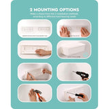 Set van 2 verschuifbare kastorganisatoren voor keuken, badkamer, uittrekbare laden, kastorganizer voor onder de wastafel, aan de muur gemonteerde schuifmanden voor kruiden, doucheaccessoires, voorraadbenodigdheden