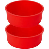 Siliconen bakvorm Ronde non-stick cakevorm Bakken Herbruikbare bakvormen Flexibele siliconen cakevorm Bakvormset (2 stuks)