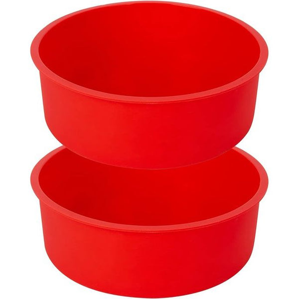 Siliconen bakvorm Ronde non-stick cakevorm Bakken Herbruikbare bakvormen Flexibele siliconen cakevorm Bakvormset (2 stuks)
