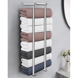 Towel Rack, Large Towel Rack, Silver Wall, 75 cm, Stainless Steel, High Capacity Guest Towel Holder for Bathroom, Towels Storage