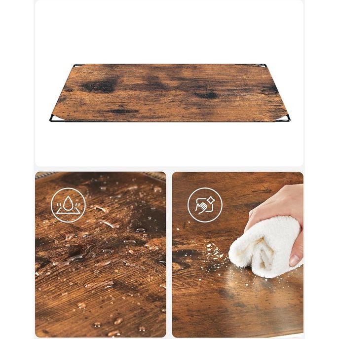 Schoenenrek met 10 niveaus, steekrek, reksysteem, schoenenorganizer, doe-het-zelfrek, met deur, van PP-kunststof, vintage bruin