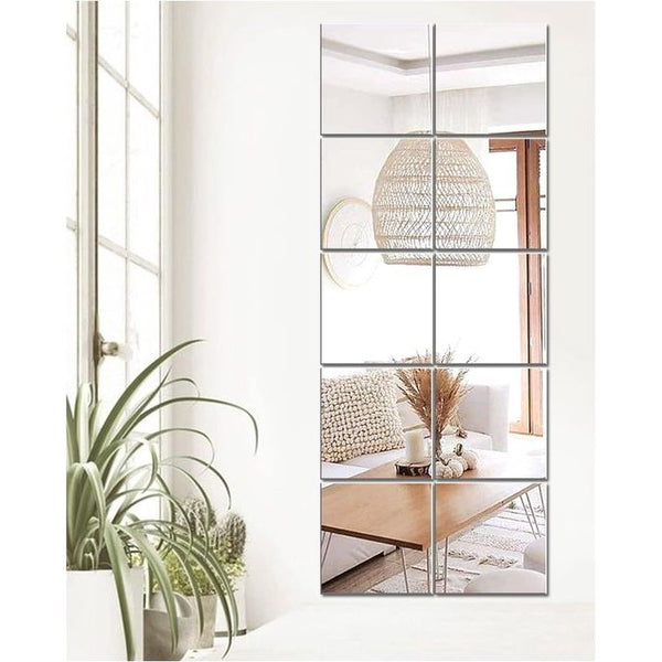 Ver dit item Spiegeltegelglas: spiegel om te plakken met gepolijste rand, voor een HD-afbeelding, afmeting 15 x 15 cm, dikte 1,2 mm, 10 stuks per verpakking.