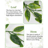 Kunstplanten hangend, 3 stuks kunstmatige hangplanten, bossige herfstplanten, klimop kunstplanten, eucalyptus decoratie, mandala wijnstok voor binnenbalkon en buitentuindecoratie, 55-80 cm