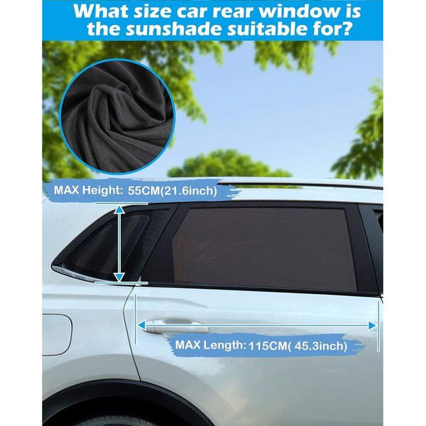 Autozonwering voor kinderen, universele zonneklep, autonet, zonwering voor de auto met gecertificeerde UV-voor zijruiten, meshmateriaal, beschermt passagiers, baby's, kinderen en huisdieren