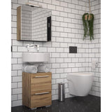 Toiletpapierhouder voor badkamer en gastentoilet, staande toiletpapierhouder, badkameraccessoire voor 3 rollen toiletpapier, roestvrij staal, ca. 15 x 38 cm