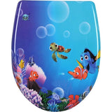 Rootz Toiletbril - Commode Cover - Toilet Top - Toiletbril - Badkameraccessoire - John Lid - Goudvis Cartoon - 19,3x15,6x2,8inches