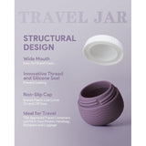 Set van 4 potten, siliconen crèmecontainer van 30 ml, minicontainers met transparant zakje, reiscosmeticacontainer, reisbenodigdheden/reisaccessoires (abrikoos)