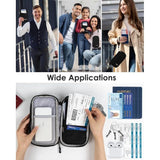 Paspoorttas, RFID Cross-Body paspoortorganizer, waterdichte portemonnee met 3 lagen voor reizen, voor het dragen van ID-kaarten, instapkaart, mobiele telefoon, powerbanks en kaarten, zwart, casual