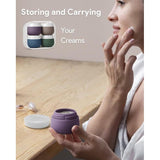 Set van 4 potten, siliconen crèmecontainer van 30 ml, minicontainers met transparant zakje, reiscosmeticacontainer, reisbenodigdheden/reisaccessoires (abrikoos)