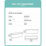 Set van 2 verschuifbare kastorganisatoren voor keuken, badkamer, uittrekbare laden, kastorganizer voor onder de wastafel, aan de muur gemonteerde schuifmanden voor kruiden, doucheaccessoires, voorraadbenodigdheden