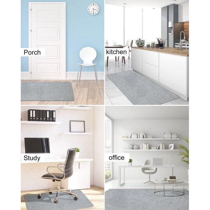 Vloerkleed,47 x 35 inch en is gemaakt van 100% polyestervezel,Lichtgrijs