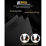 Paspoorttas, RFID Cross-Body paspoortorganizer, waterdichte portemonnee met 3 lagen voor reizen, voor het dragen van ID-kaarten, instapkaart, mobiele telefoon, powerbanks en kaarten, zwart, casual