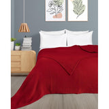 Premium mousseline sprei 180x220 cm - 100% katoen - extra zachte katoenen deken als knuffeldeken, bedsprei, sofa-overtrek, sofa-overtrek - warme bankdeken (bordeaux)